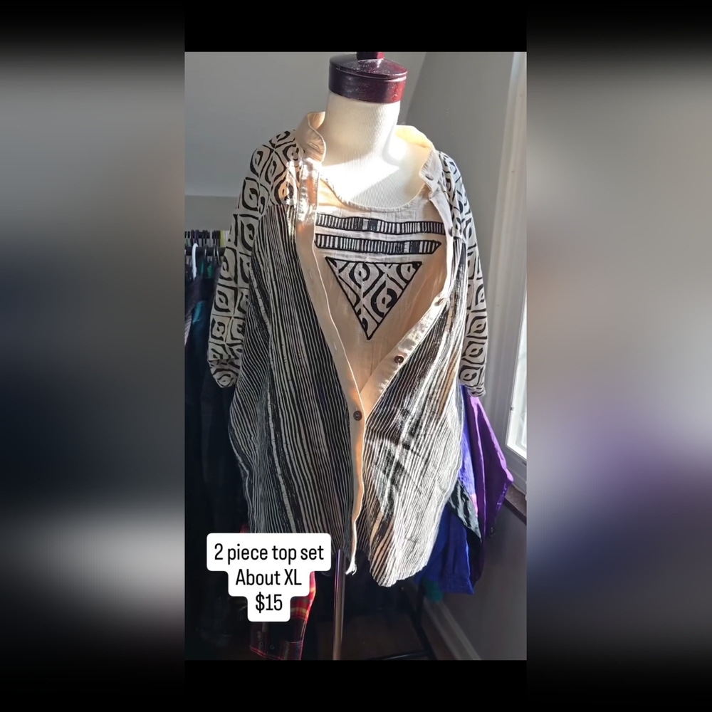 Black and White Patterned Cardigan